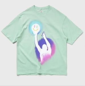 Jordan X J. BALVIN Collaboration Enamel Green Basketball Short Sleeve Tee Shirt